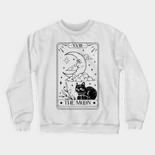 Witchy Cat "The Moon" Tarot Card Crewneck Sweatshirt